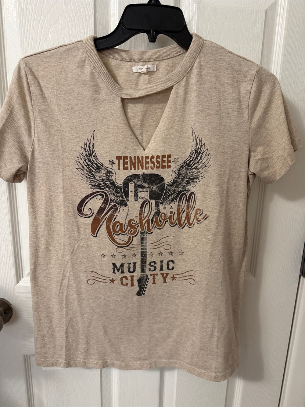 Maurices Beige Nashville Tennessee Music City Graphic Tee